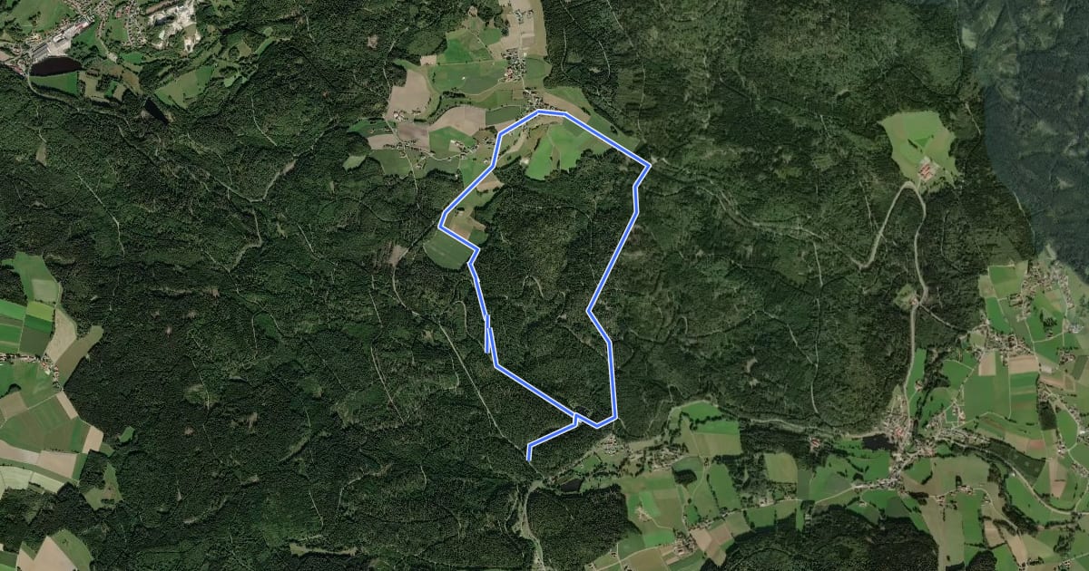 Маршрут Rundwanderweg 3 на спутниковом снимке