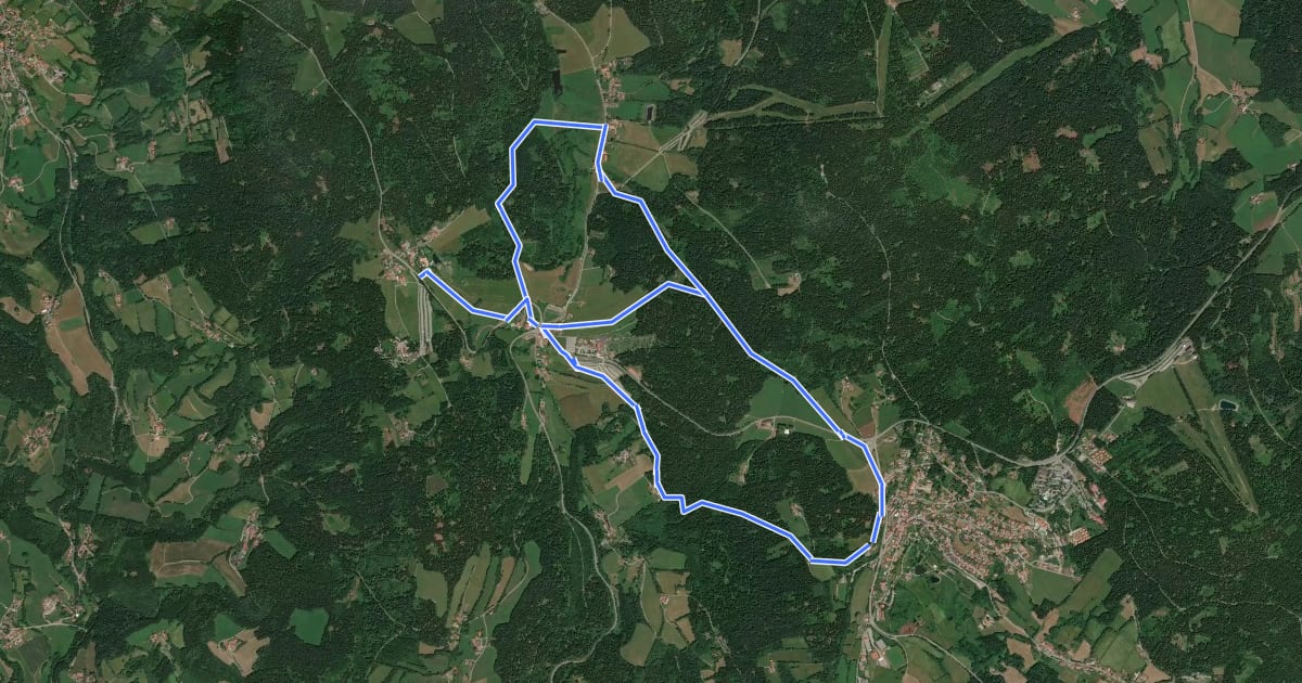 Маршрут Rundwanderweg 3 на спутниковом снимке