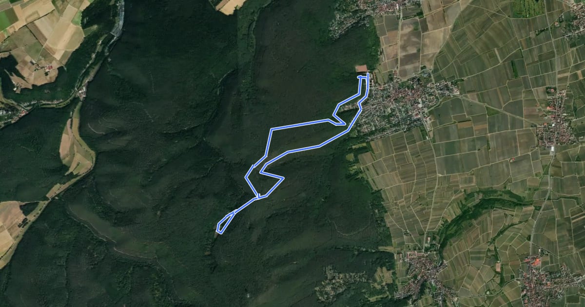Маршрут Rundwanderweg 3 на спутниковом снимке