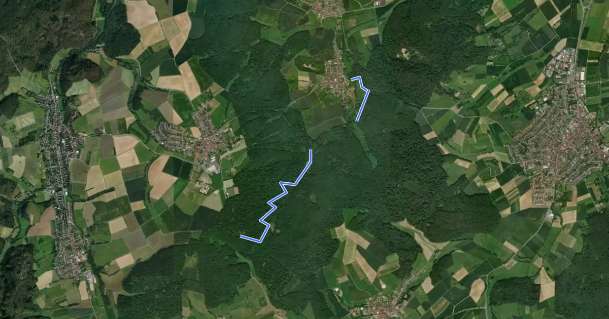 Маршрут Rundwanderweg 3 на спутниковом снимке