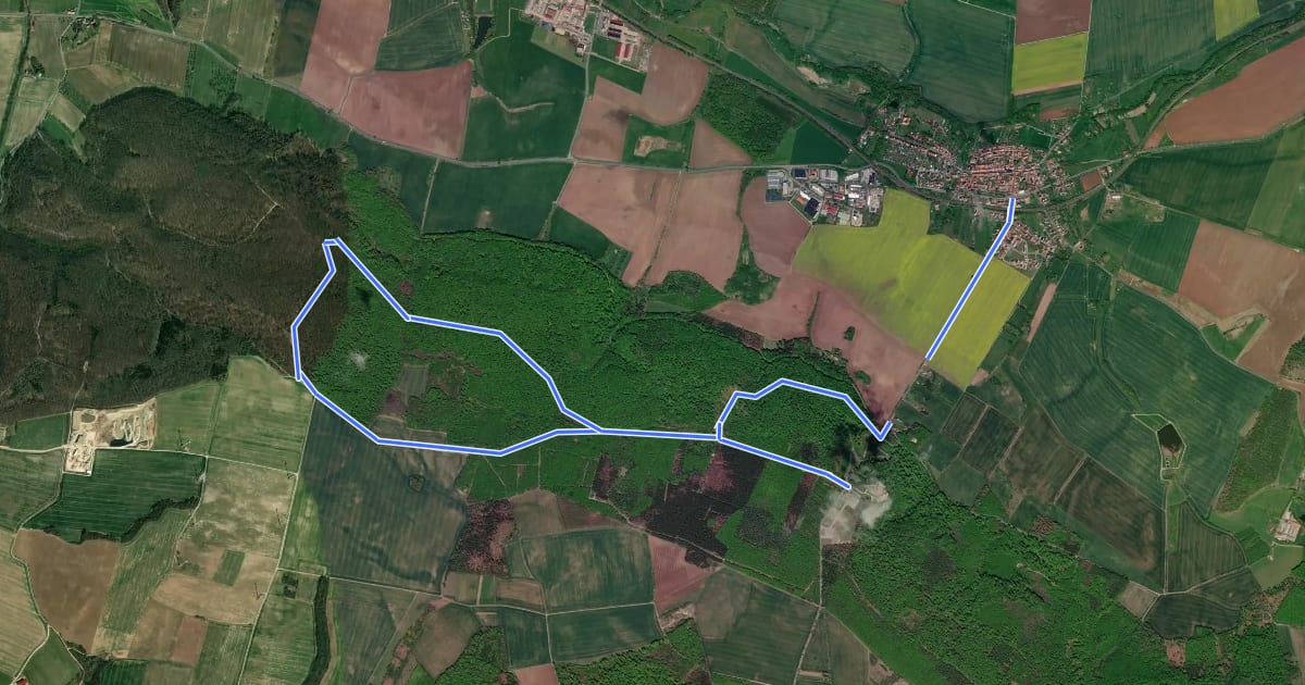 Маршрут Rundwanderweg 3 (Beuren) на спутниковом снимке