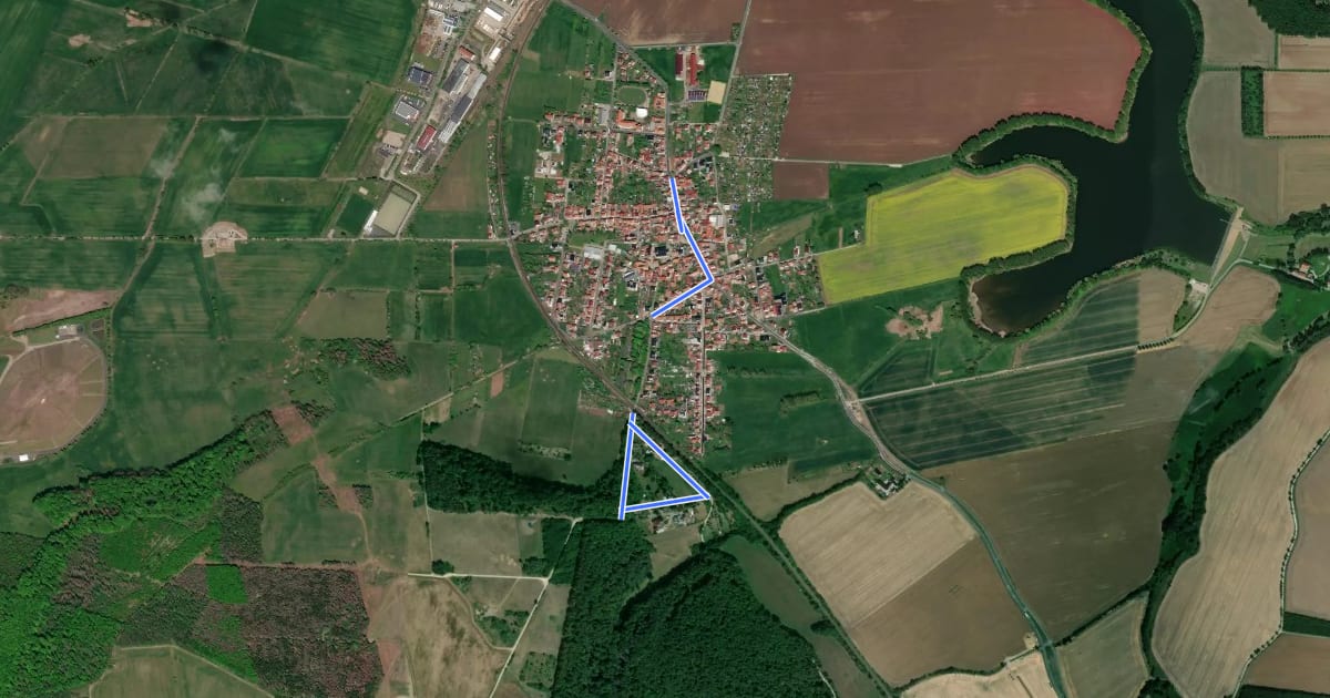 Маршрут Rundwanderweg 3 (Birkungen) на спутниковом снимке