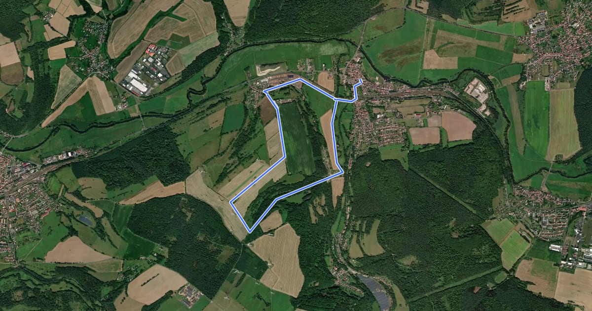 Маршрут Rundwanderweg 3 Dorndorf на спутниковом снимке