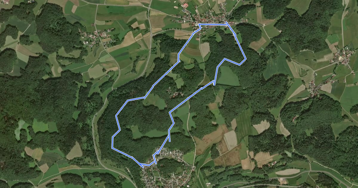 Маршрут Rundwanderweg 3 Etzelwang - Kirchenreinbach на спутниковом снимке