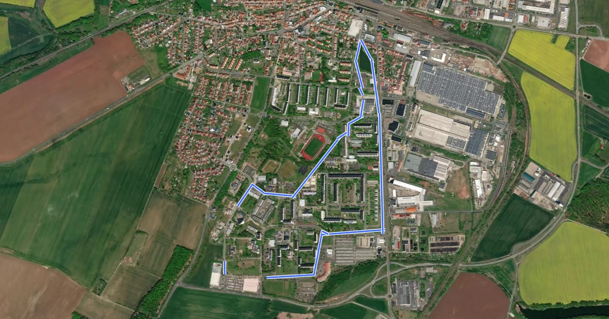 Маршрут Rundwanderweg 3 (Leinefelde) на спутниковом снимке