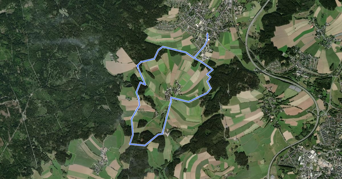 Маршрут Rundwanderweg 3 Schönwald на спутниковом снимке
