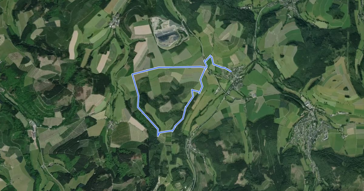Маршрут Rundwanderweg 3 Westernbödefeld на спутниковом снимке