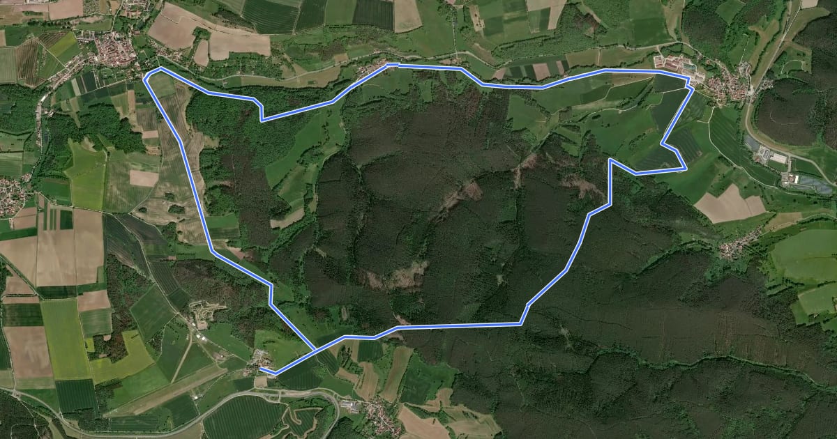 Маршрут Rundwanderweg 4 на спутниковом снимке