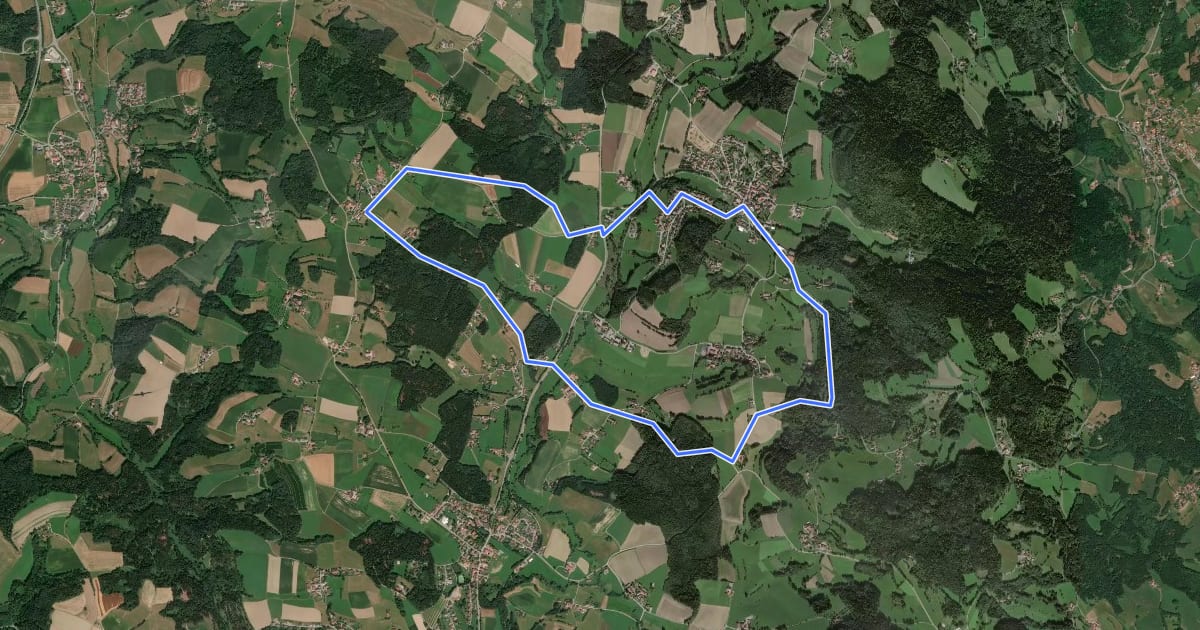 Маршрут Rundwanderweg 4 на спутниковом снимке