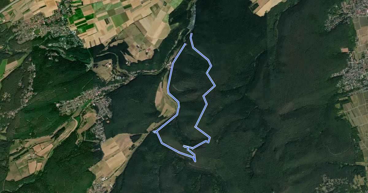 Маршрут Rundwanderweg 4 на спутниковом снимке