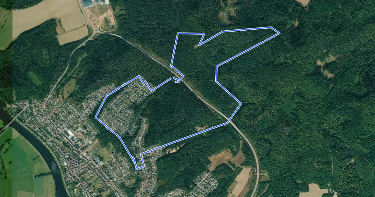 Маршрут Rundwanderweg 4 на спутниковом снимке