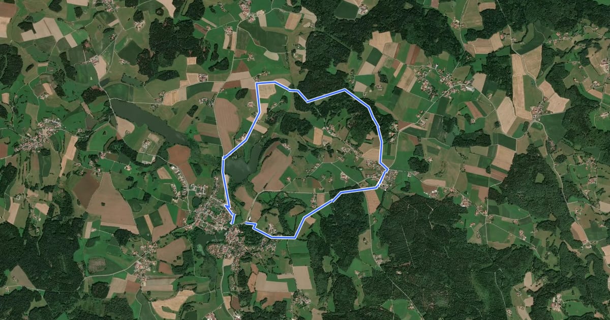 Маршрут Rundwanderweg 4 на спутниковом снимке