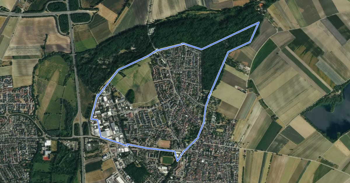 Маршрут Rundwanderweg 4 на спутниковом снимке