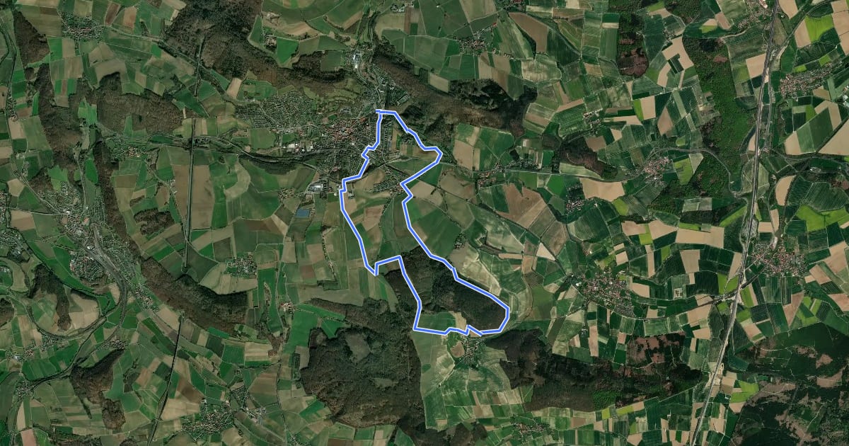 Маршрут Rundwanderweg 4 на спутниковом снимке