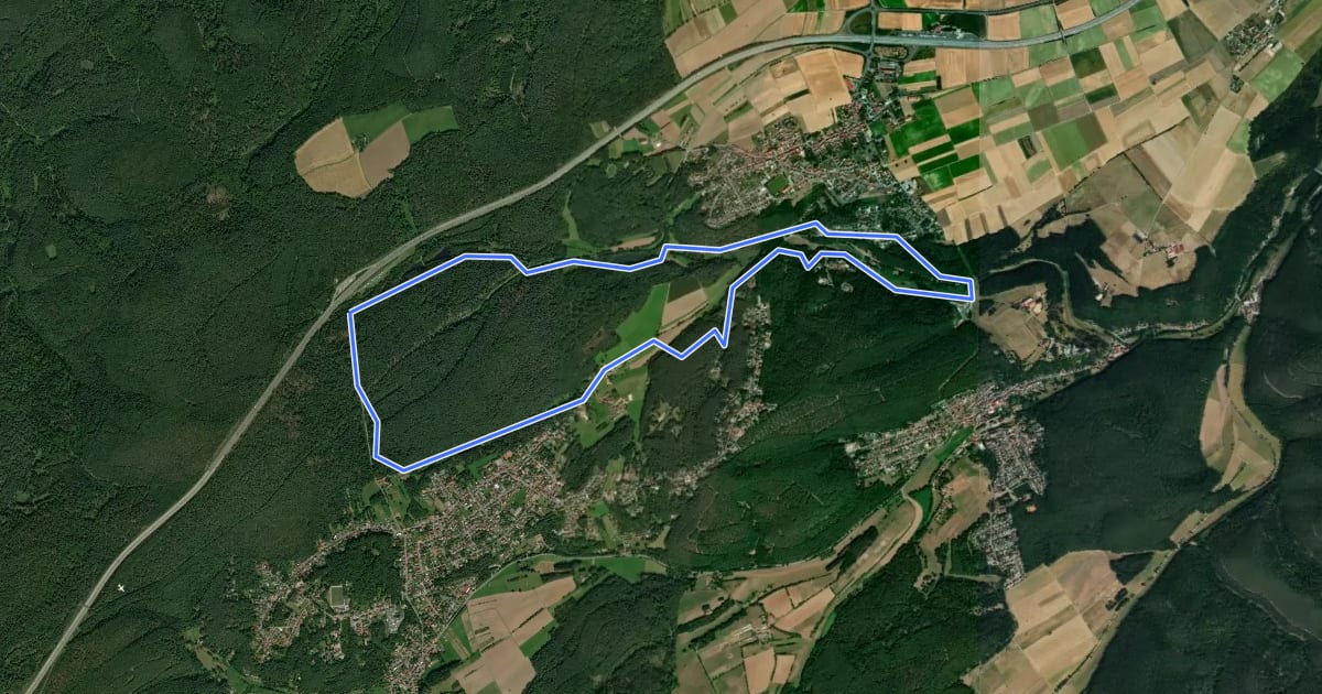 Маршрут Rundwanderweg 4 на спутниковом снимке