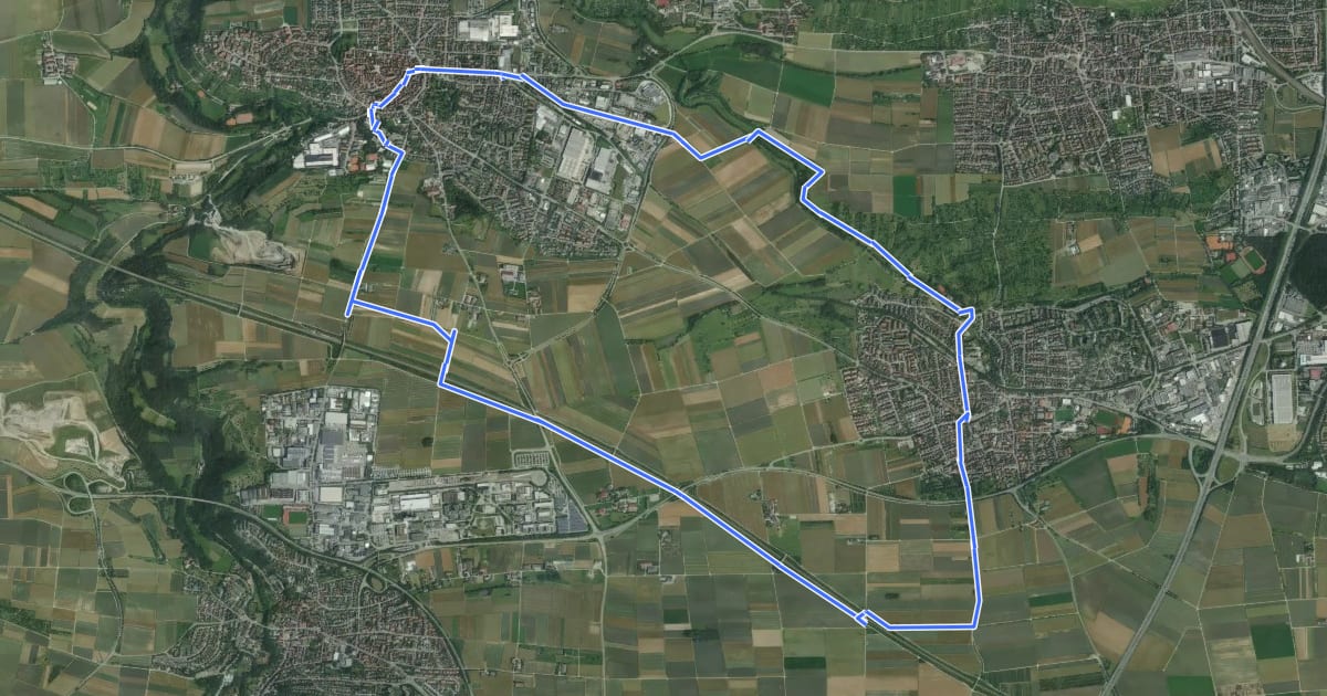Маршрут Rundwanderweg 4 на спутниковом снимке