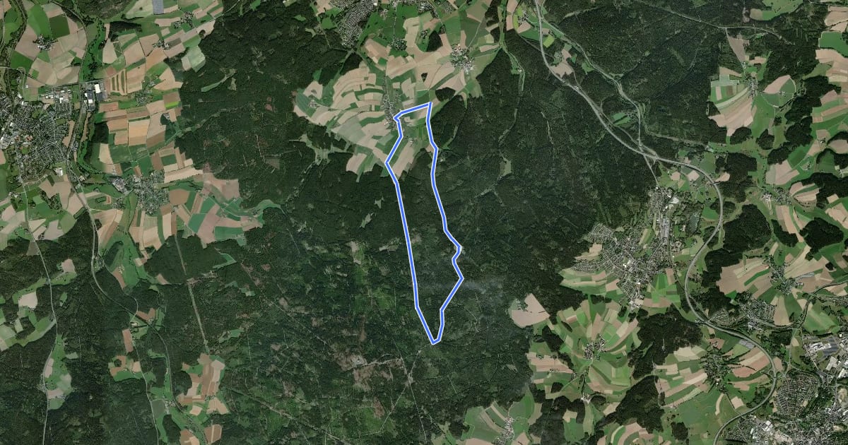Маршрут Rundwanderweg 4 Fohrenreuth на спутниковом снимке