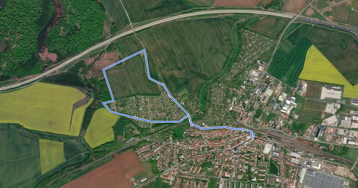 Маршрут Rundwanderweg 4 (Leinefelde) на спутниковом снимке