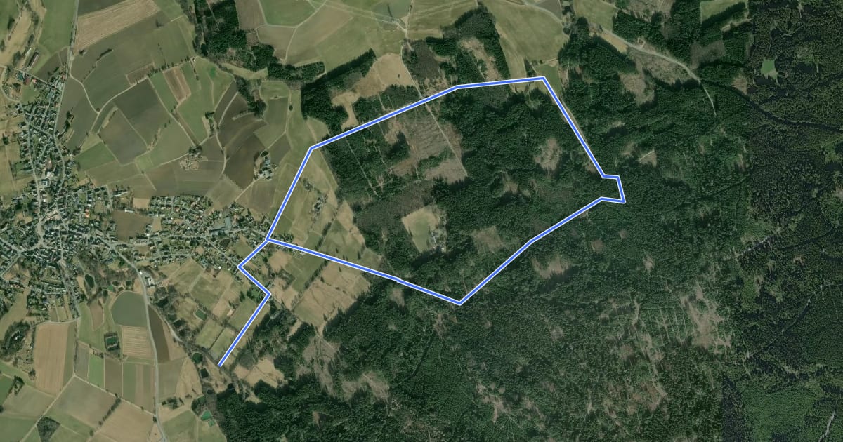 Маршрут Rundwanderweg 4 Sparneck на спутниковом снимке