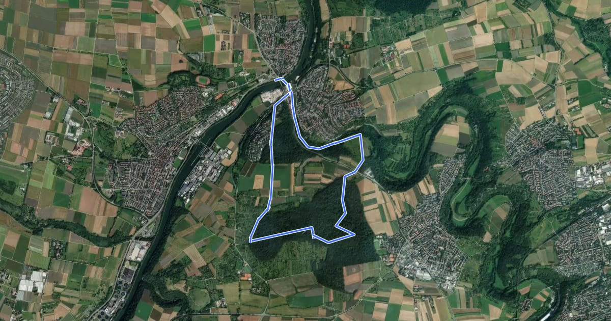 Маршрут Rundwanderweg 4 (Specht) на спутниковом снимке