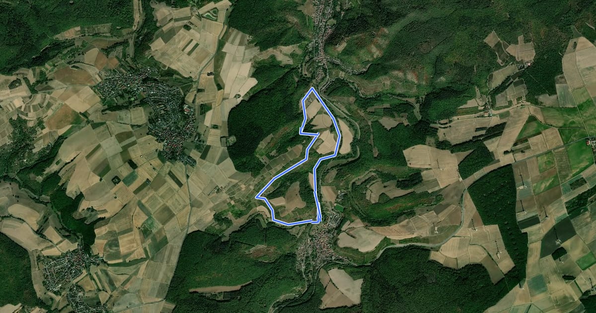 Маршрут Rundwanderweg 41 на спутниковом снимке