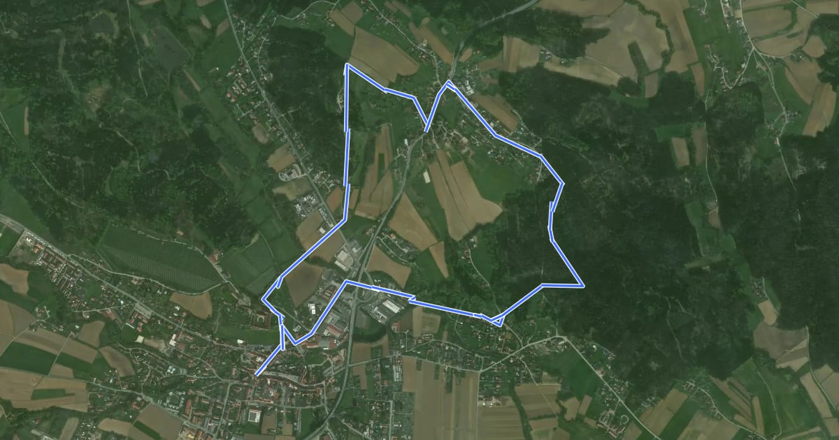 Маршрут Rundwanderweg 5 на спутниковом снимке