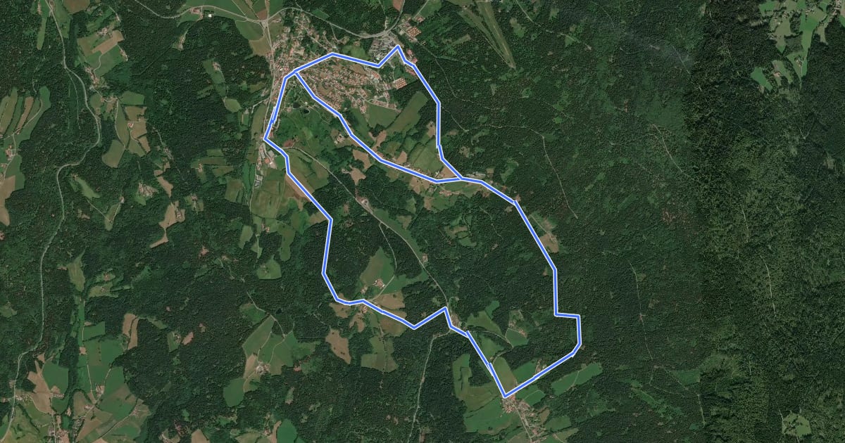 Маршрут Rundwanderweg 5 на спутниковом снимке
