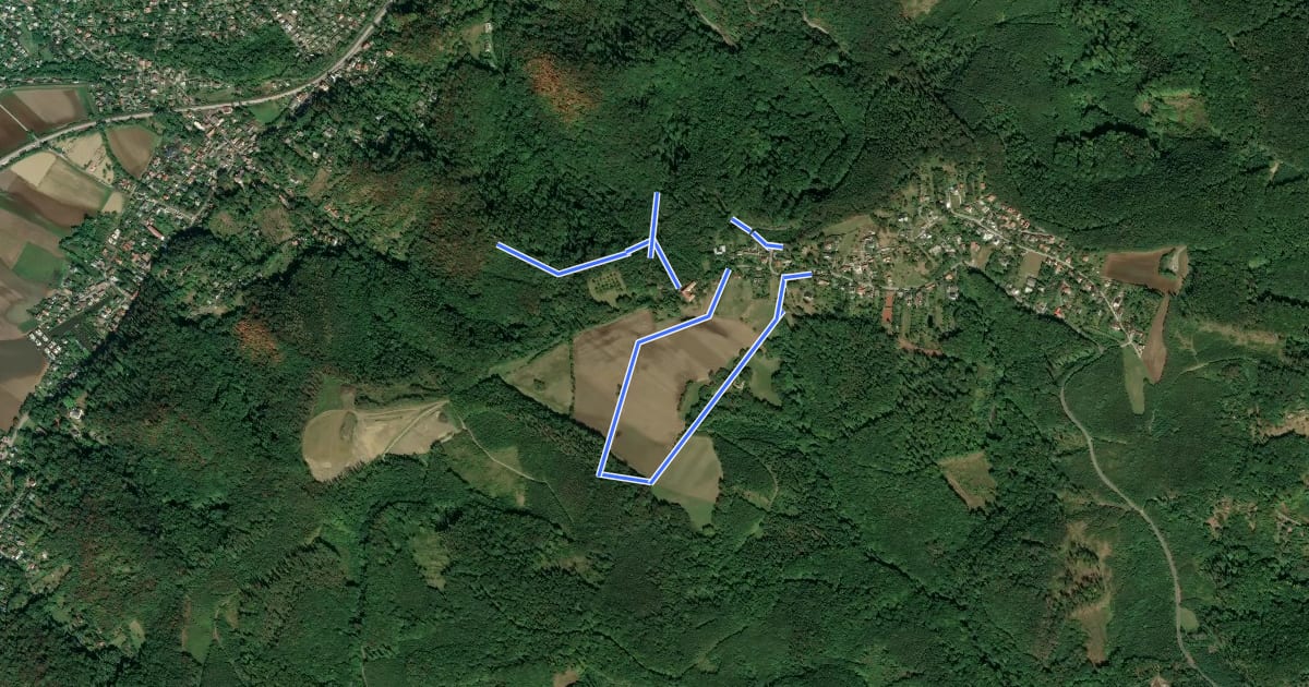 Маршрут Rundwanderweg 5 на спутниковом снимке