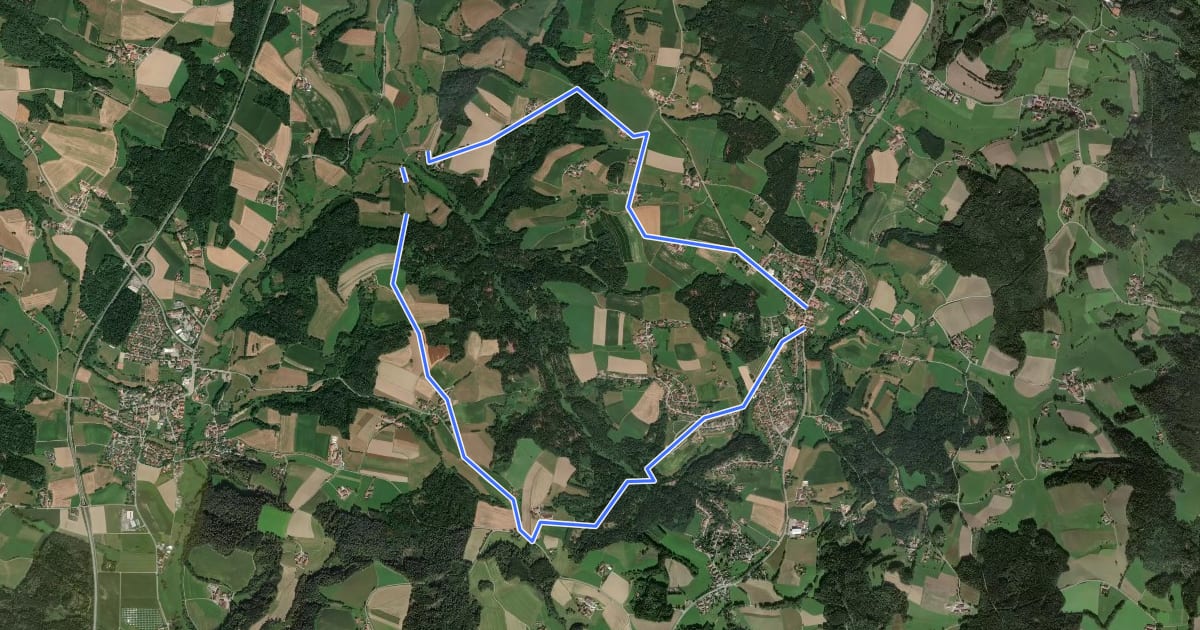 Маршрут Rundwanderweg 5 на спутниковом снимке