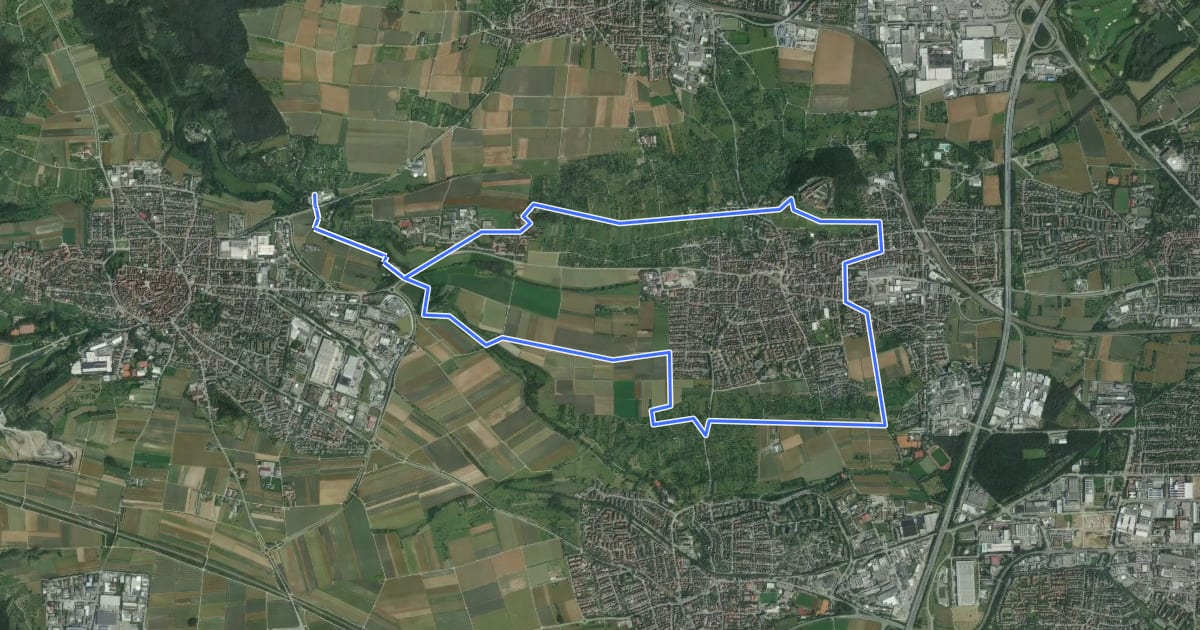 Маршрут Rundwanderweg 5 на спутниковом снимке