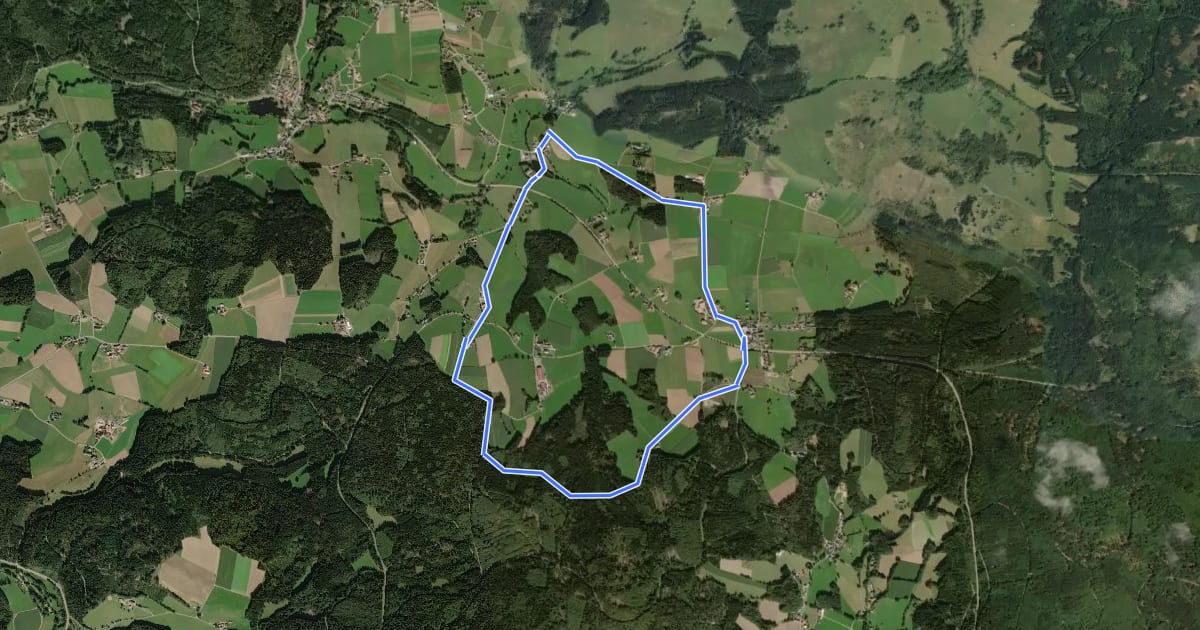 Маршрут Rundwanderweg 5 на спутниковом снимке
