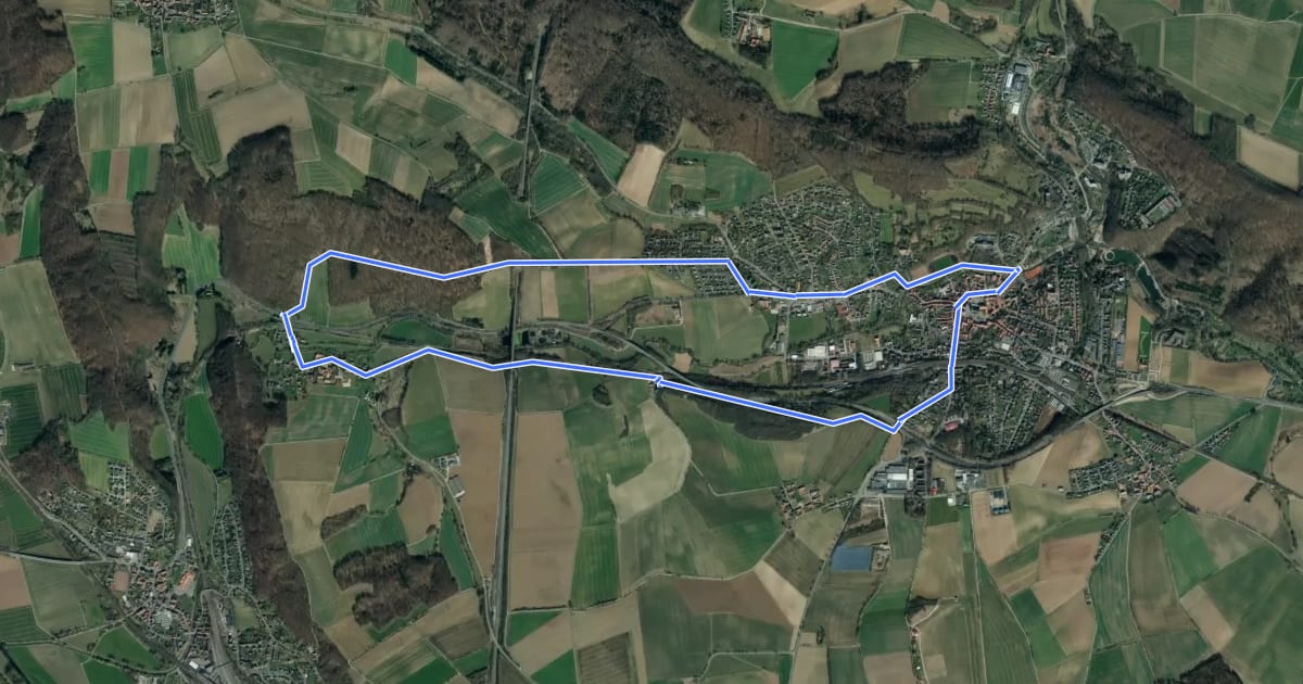 Маршрут Rundwanderweg 5 на спутниковом снимке