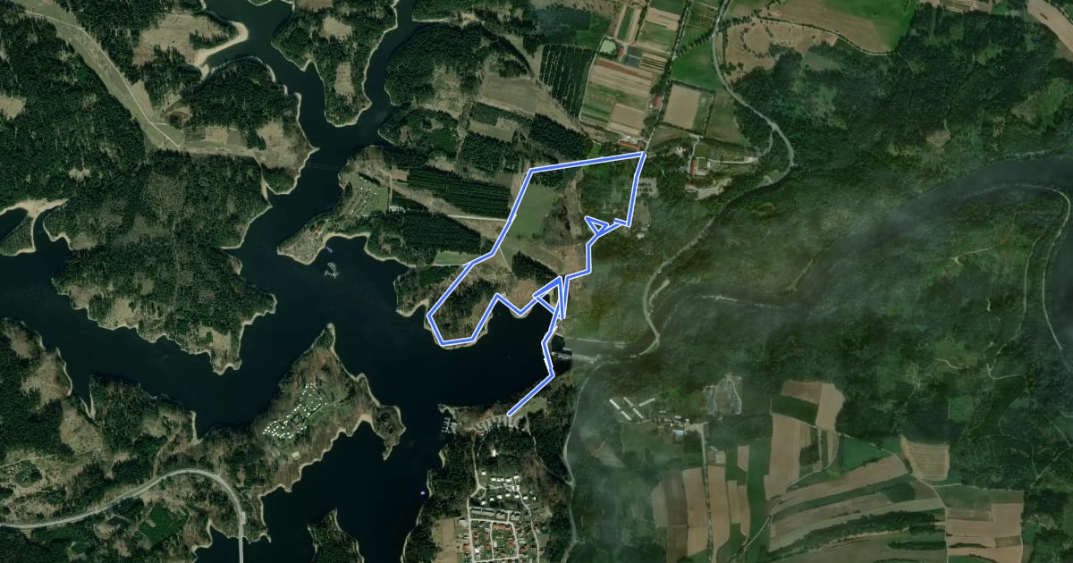 Маршрут Rundwanderweg 5 на спутниковом снимке