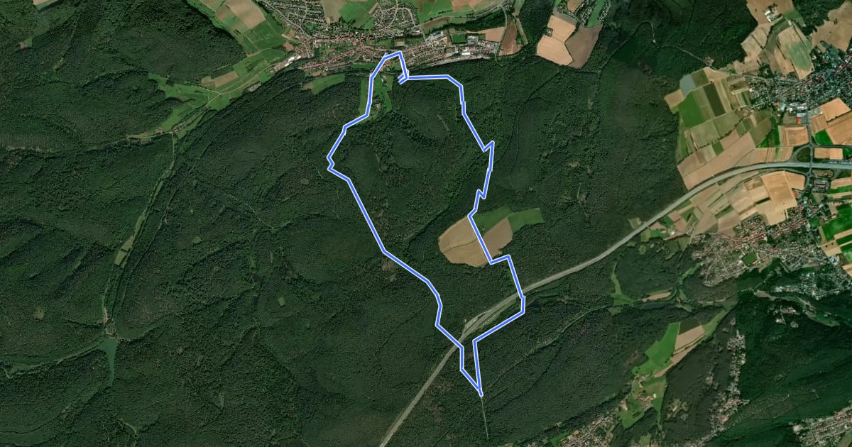 Маршрут Rundwanderweg 5 на спутниковом снимке