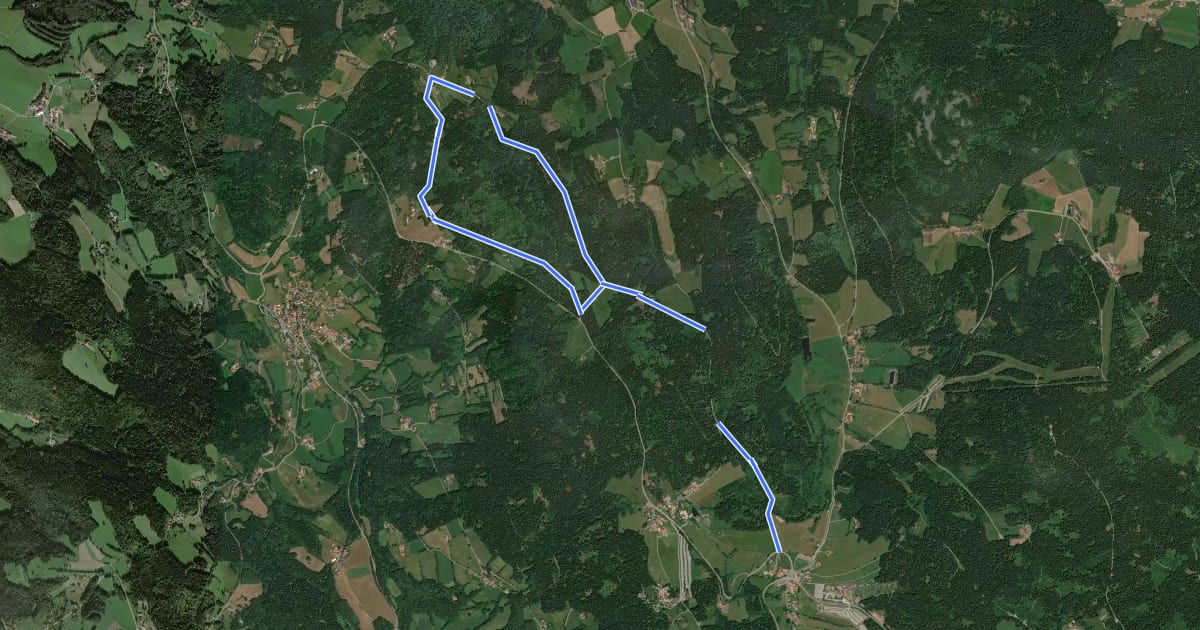 Маршрут Rundwanderweg 5 на спутниковом снимке