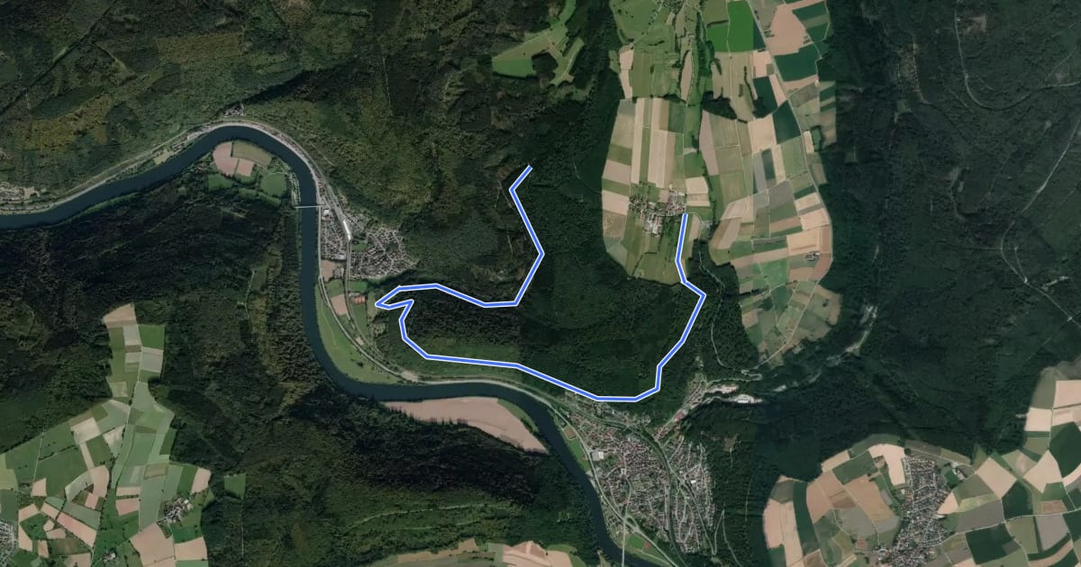 Маршрут Rundwanderweg 54: Hohwald-Weg на спутниковом снимке