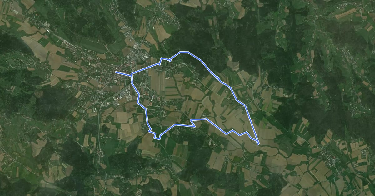 Маршрут Rundwanderweg 6 на спутниковом снимке
