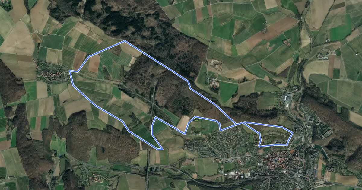 Маршрут Rundwanderweg 6 на спутниковом снимке