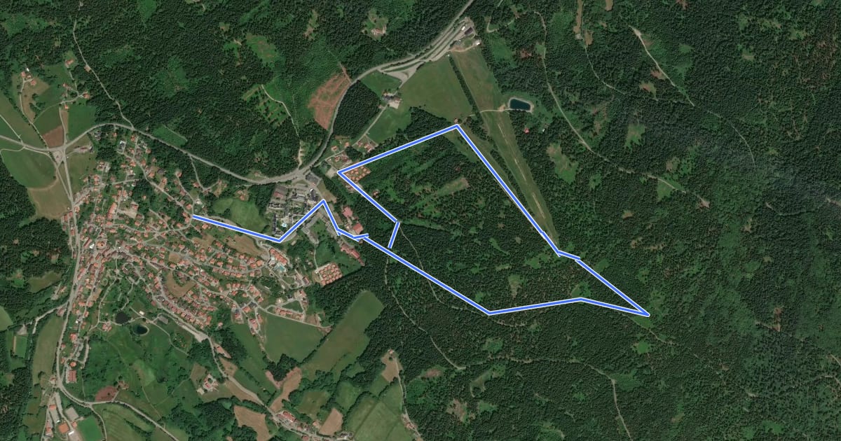 Маршрут Rundwanderweg 6 на спутниковом снимке