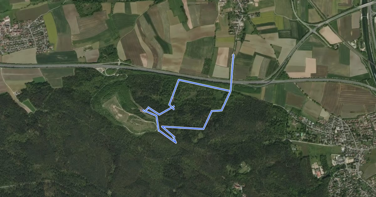 Маршрут Rundwanderweg 6 на спутниковом снимке