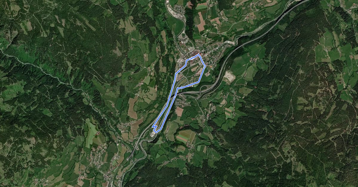 Маршрут Rundwanderweg 6 Alte Römerstraße - Lieserweg - Gmünd на спутниковом снимке