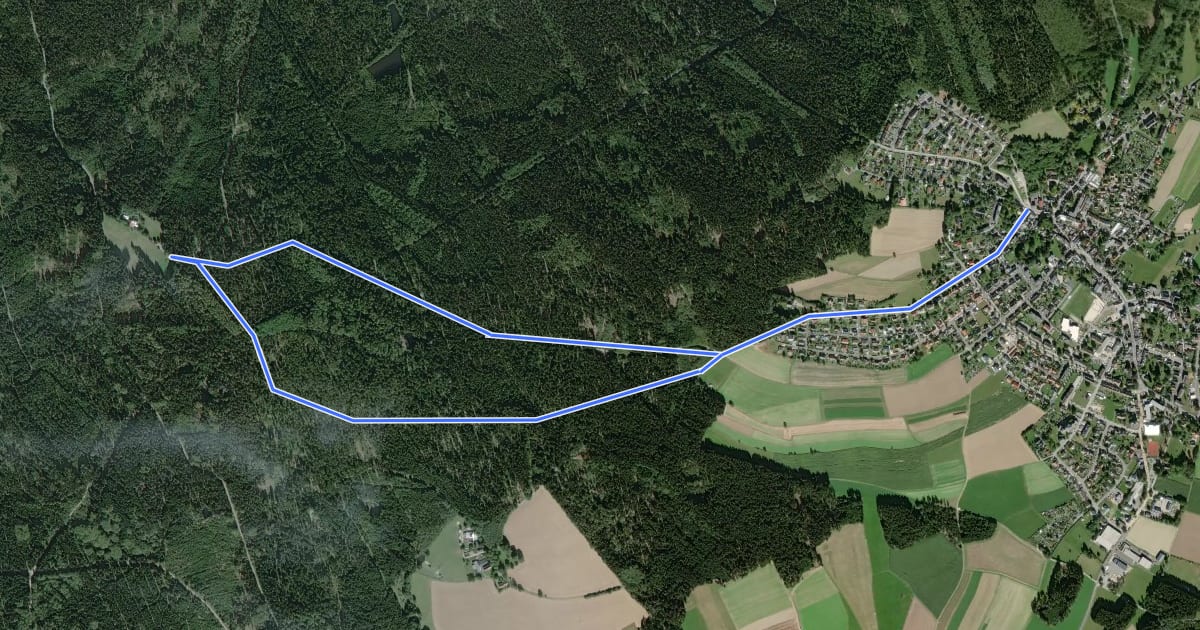 Маршрут Rundwanderweg 6 Schönwald на спутниковом снимке