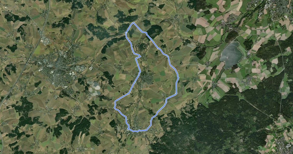 Маршрут Rundwanderweg 6 Sparneck на спутниковом снимке
