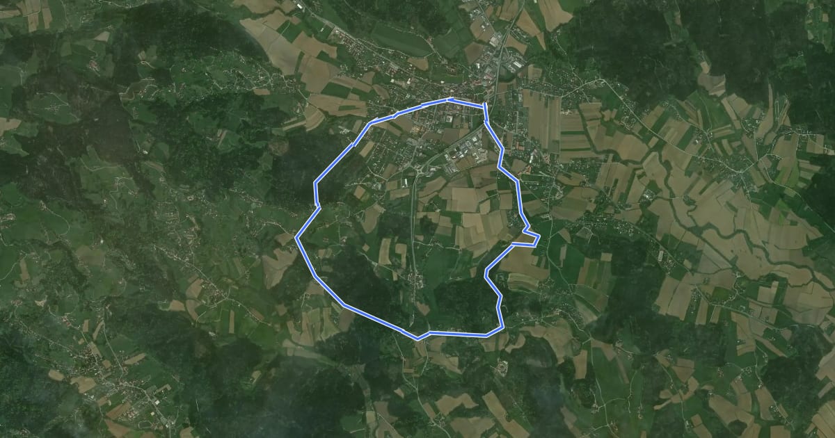 Маршрут Rundwanderweg 7 на спутниковом снимке