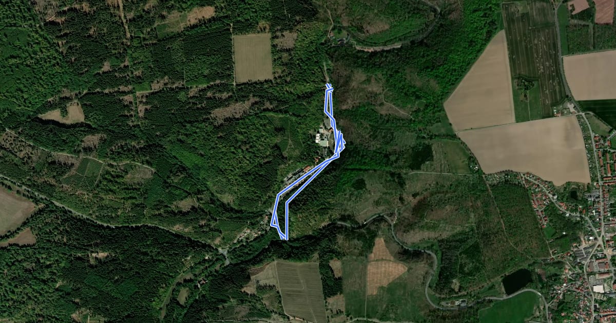 Маршрут Rundwanderweg 7 Harzgerode/Alexisbad на спутниковом снимке