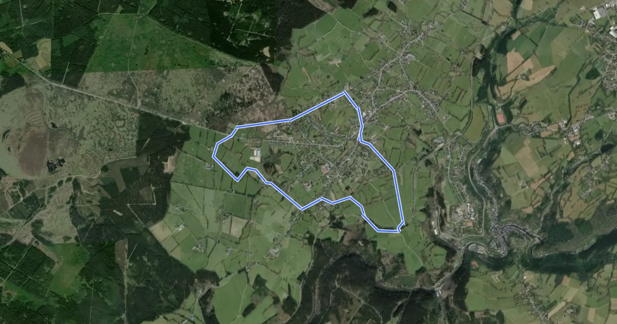 Маршрут Rundwanderweg 7 km на спутниковом снимке