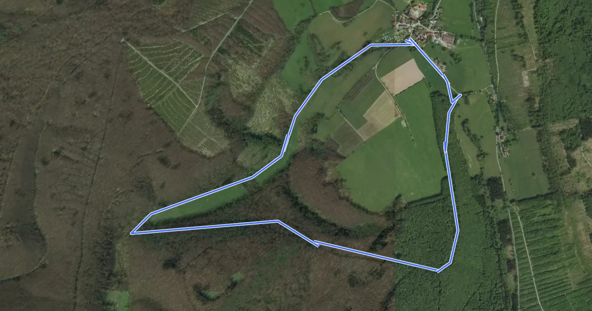 Маршрут Rundwanderweg A1 на спутниковом снимке