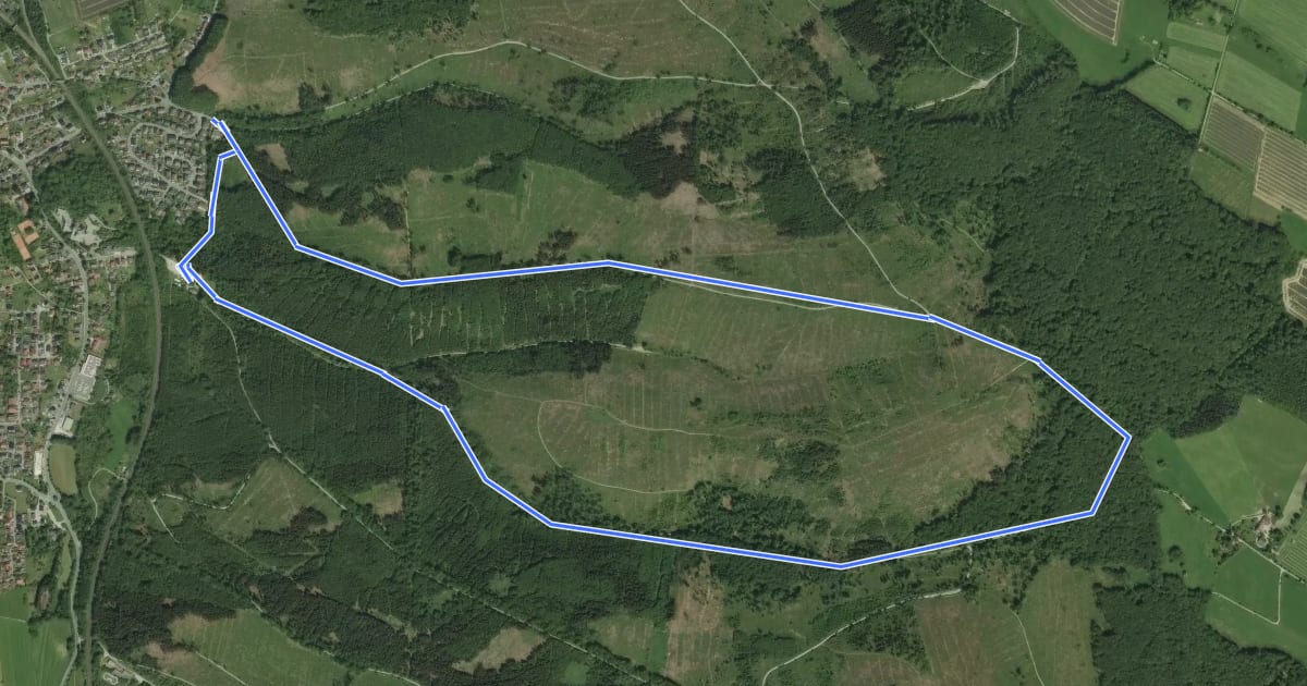 Маршрут Rundwanderweg A1 [Altenbeken Eggering] на спутниковом снимке
