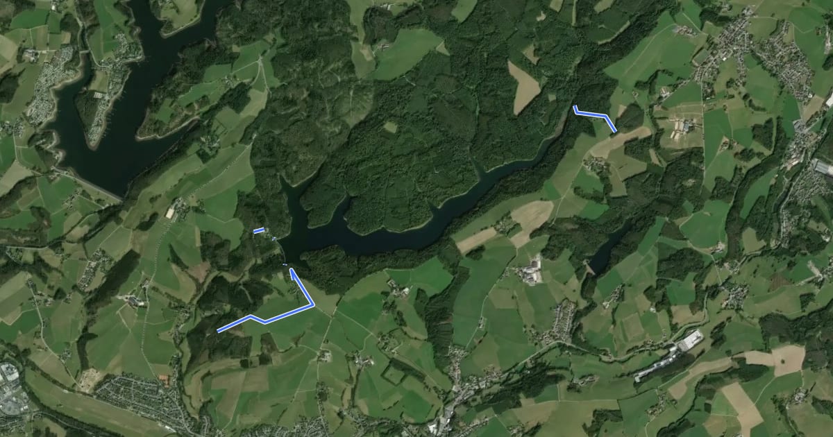 Маршрут Rundwanderweg A1 Neyetalsperre на спутниковом снимке