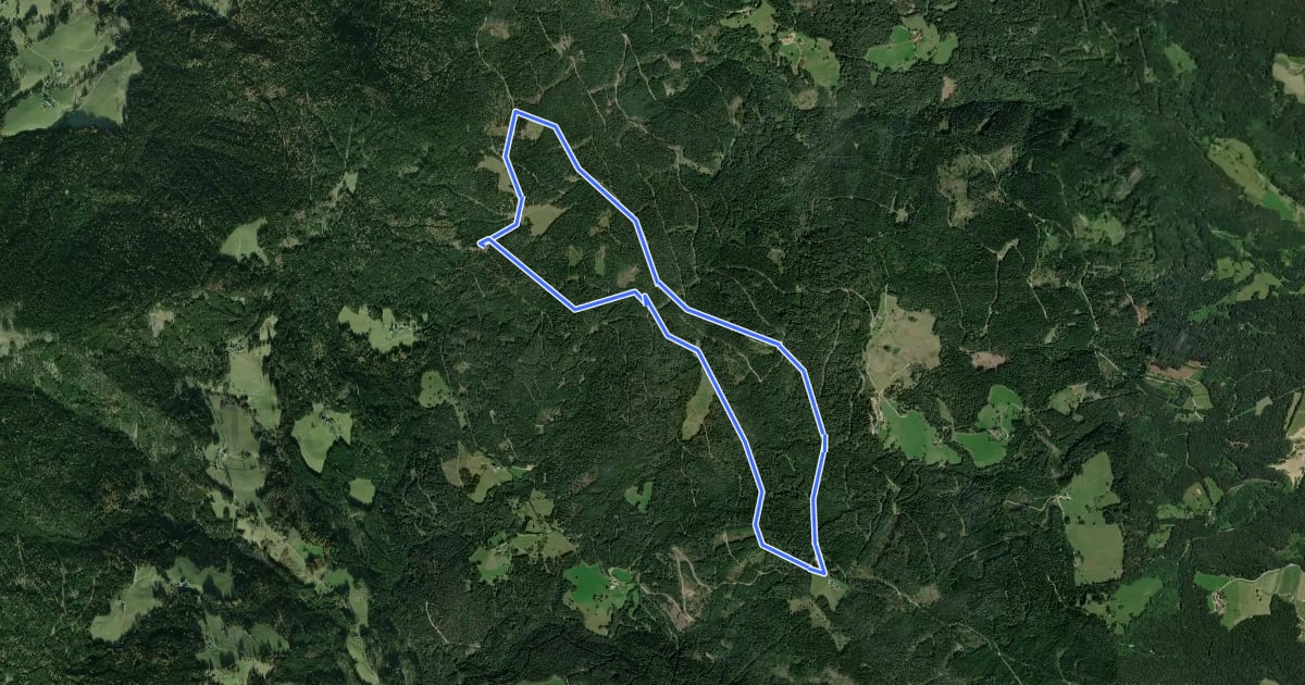 Маршрут Rundwanderweg A2 на спутниковом снимке